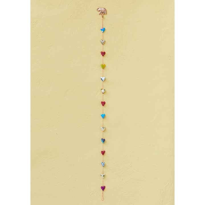 Namaste - Wholesale Bunting/Garland - Recycled Sari Garland - Hearts