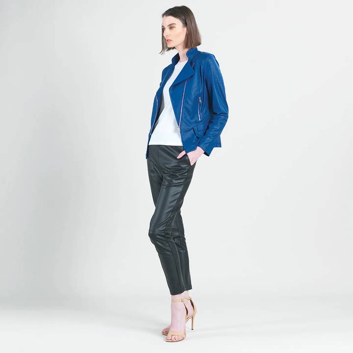 cobalt blue JK75 - Liquid Leather â„¢ Biker Jacket for wholesale on Faire