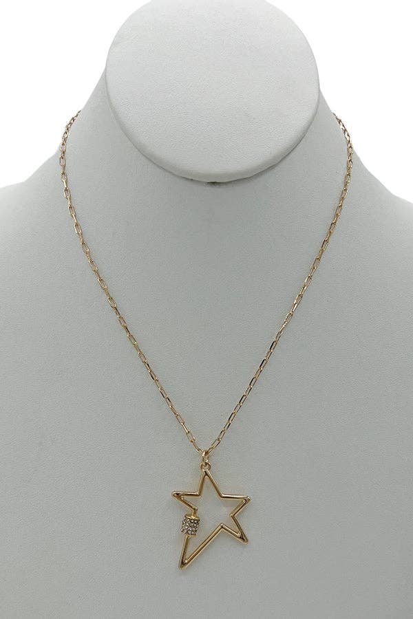 Andrea Bijoux - Wholesale Pendant/Charm Necklace - Star Cut Out Pendant Necklace3