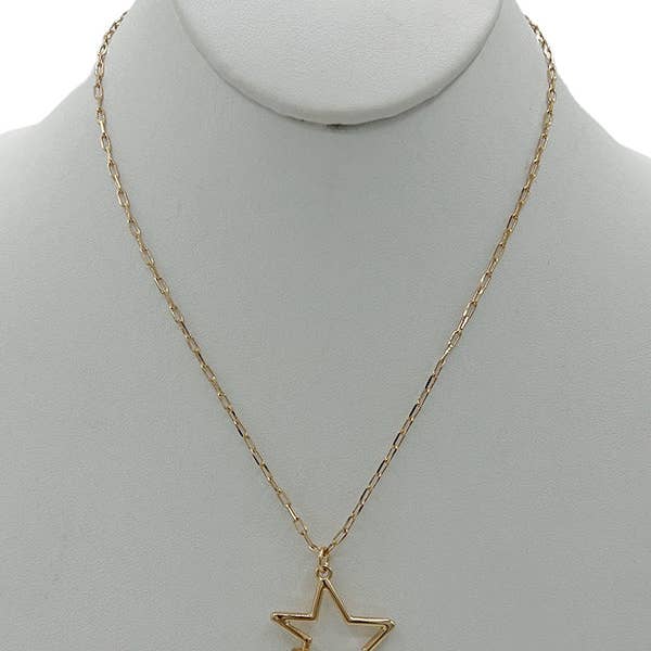 Andrea Bijoux - Wholesale Pendant/Charm Necklace - Star Cut Out Pendant Necklace3
