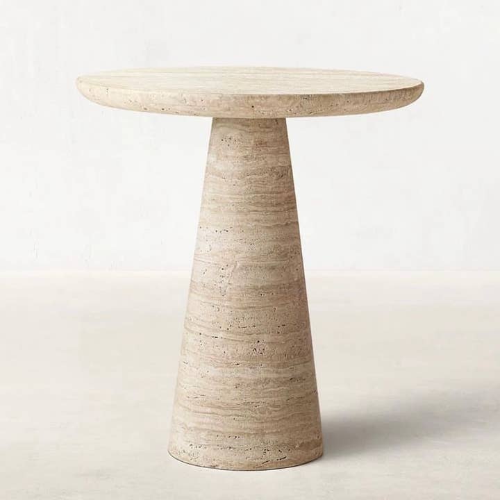 Ide Side Table in Travertine Marble - Marble Coffee Table for wholesale by HAAND Craft