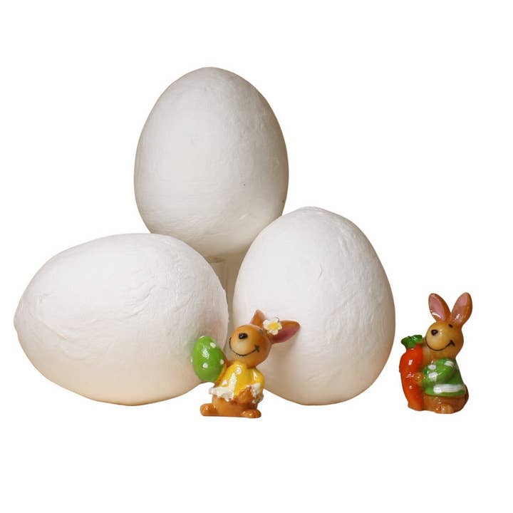 Large White Spun Cotton Eggs, 6-Pack for wholesale on Faire3