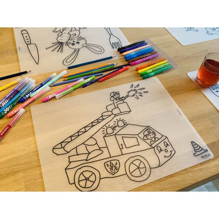 Farvelægningsplade Brandvæsen for engroshandel hos Edwali