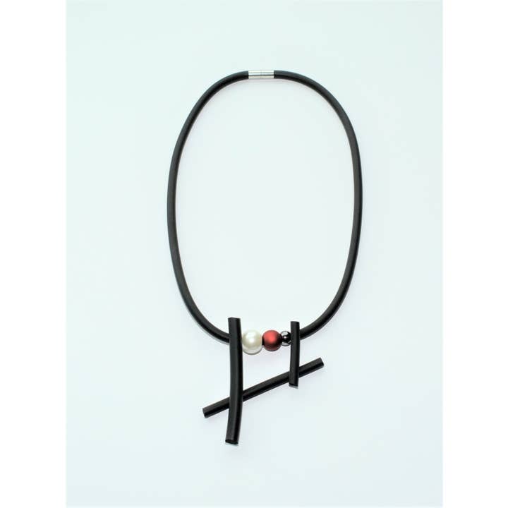 Neoprene Contempo Necklace for wholesale by Laurent Scott Collection