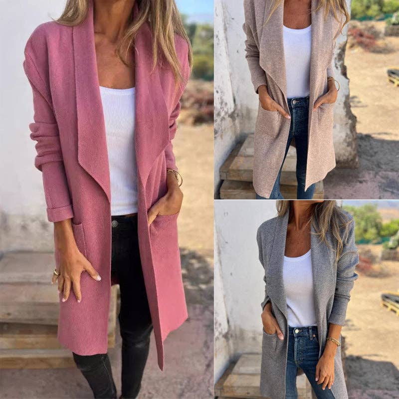 SALINA TRADING INC - Wholesale Coat - Women's - Autumn Winter Women Wool Coat with Lapel Collar6