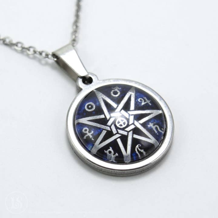 Liz Sabol Jewelry Art - Wholesale Halskettinghanger - Planetair Septagram - 7-puntige ster, kleine hanger2