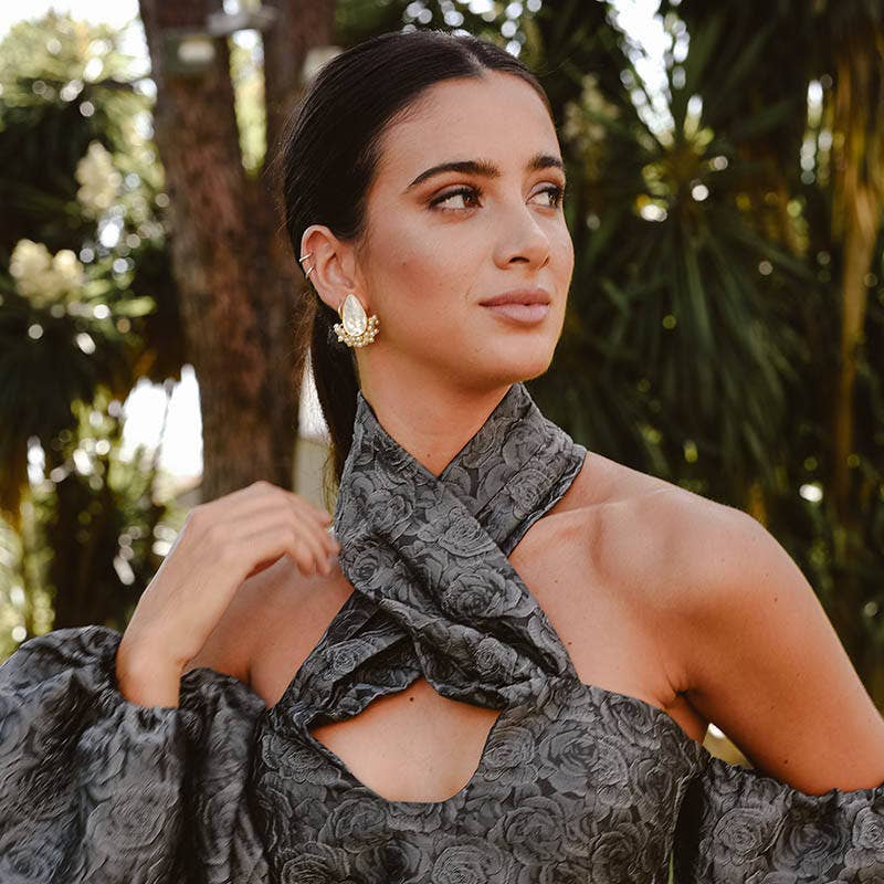 ACUS - Wholesale Dangle Earrings - Gerasa White Pearl Earrings3