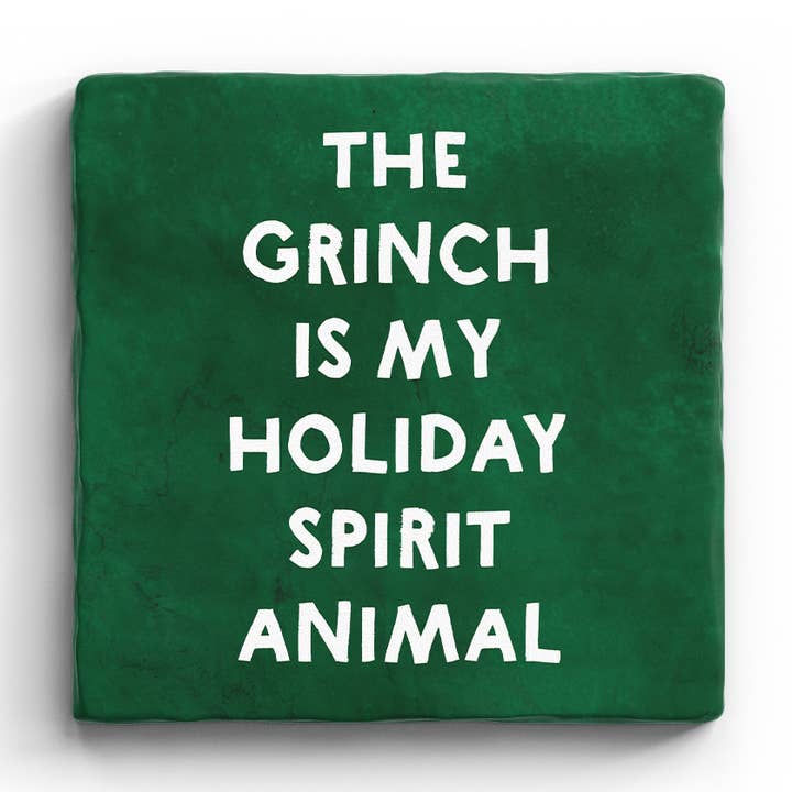 Paisley & Parsley - Wholesale Coasters - Grinch - Marble Coaster (Christmas)0