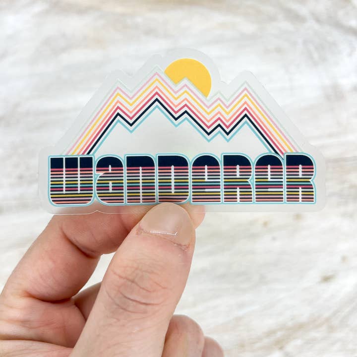 Savannah and James Co - Wholesale Sticker - Wanderer Mountains, Sticker, 3x3 inch