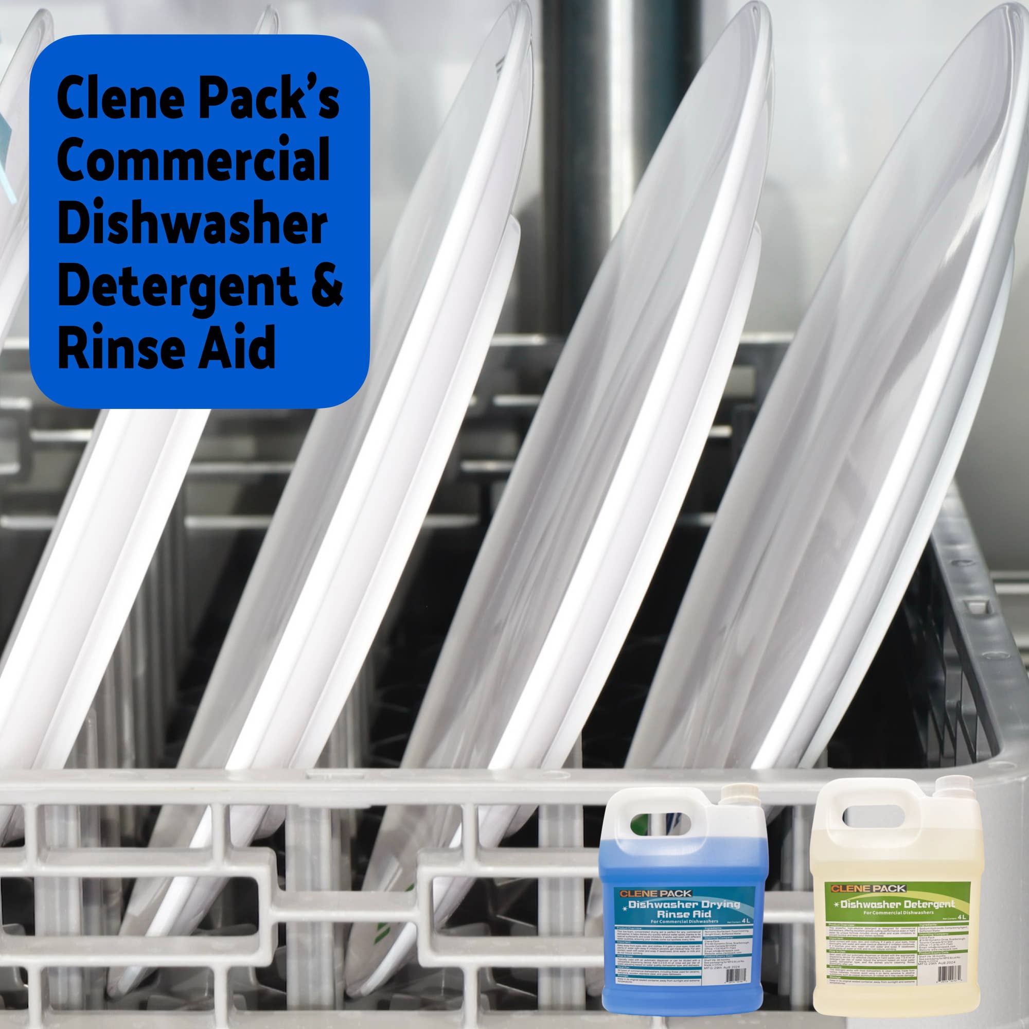 Clene Pack - Vente Produit vaisselle - Détergent et agent de rinçage pour lave-vaisselle commercial CLENE PACK1