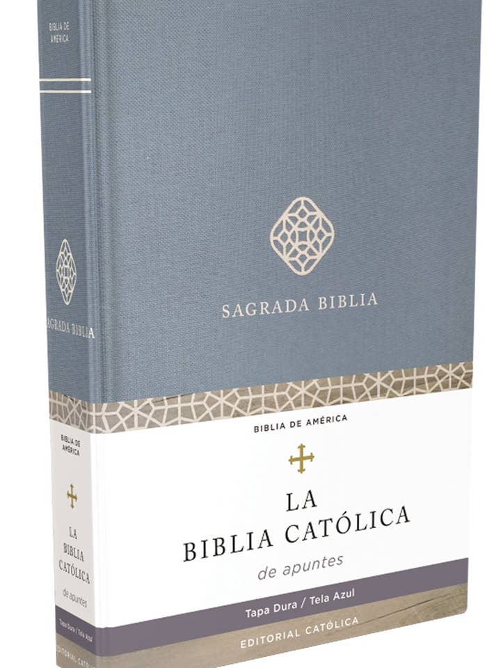 Biblia Católica, Edición para Notas, Tapa dura/tela, Azul, C for wholesale by HarperCollins Christian Publishing