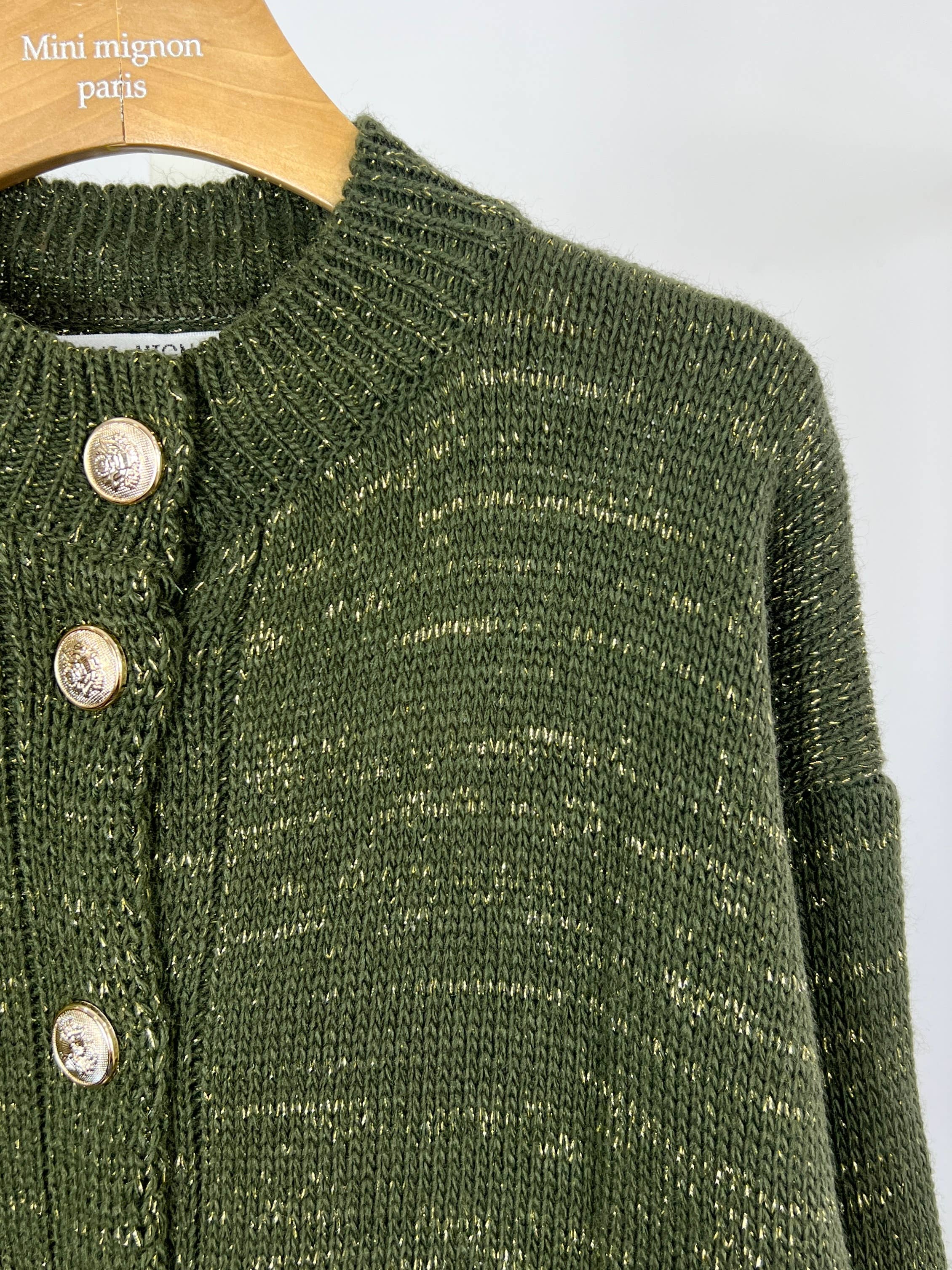 MINI MIGNON PARIS - Wholesale Cardigan - Kinderen - Gebreid vest met gouddraad voor meisjes2