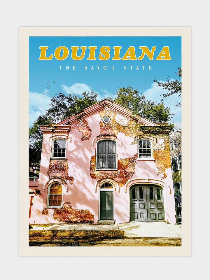 Louisiana - Vintage Travel Print por atacado de Vintaprints