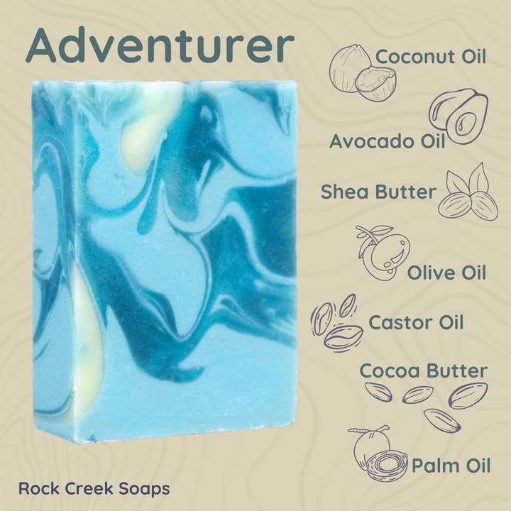 Rock Creek Soaps - Vente Pains de savon - Savon Adventurer Bar | Balsam & Cedar2