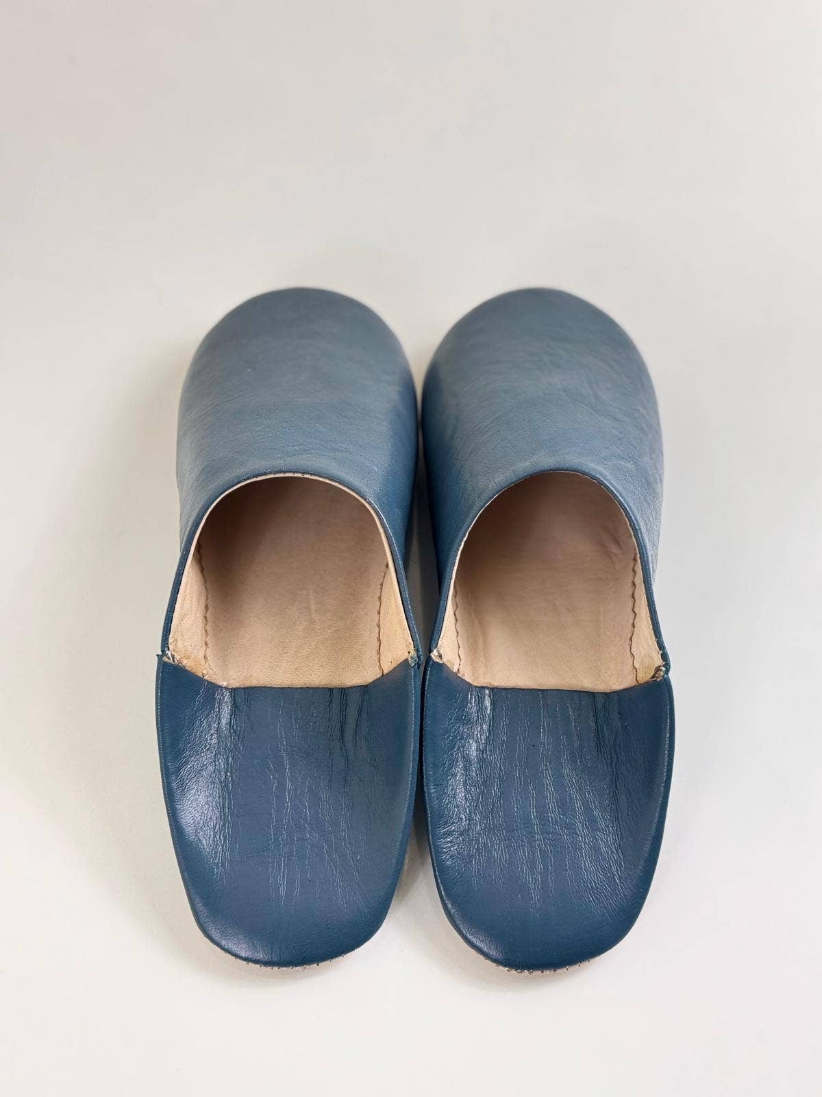 Gran Wholesale - Wholesale Pantoffels - Uniseks - Handgemaakte Marokkaanse donkergrijze leren slippers6