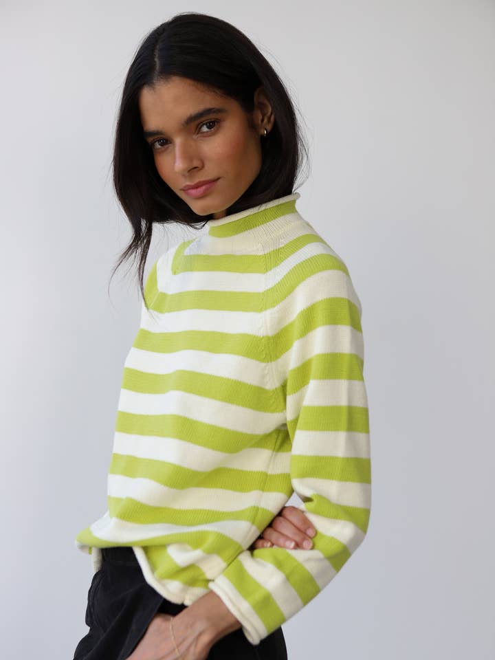 The Mock Neck - Sour Melon for wholesale by Callahan Knitwear