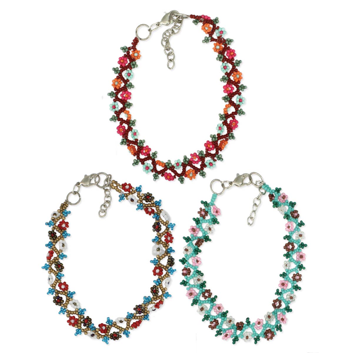 ZAD - Wholesale Anklet - Flower Child Beaded Anklet1