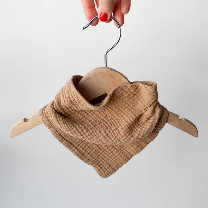 CAMEL Lightweight Cotton Gauze Baby Bandana Bib for wholesale by Charley Charles