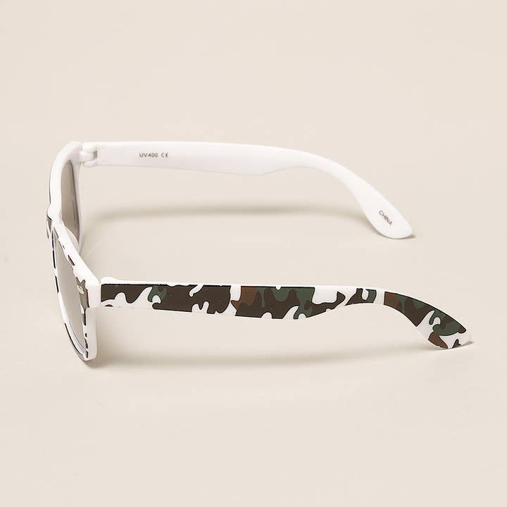 ASSORTED COLOR Kids Trendy Camo Pattern Sunglasses for wholesale on Faire8
