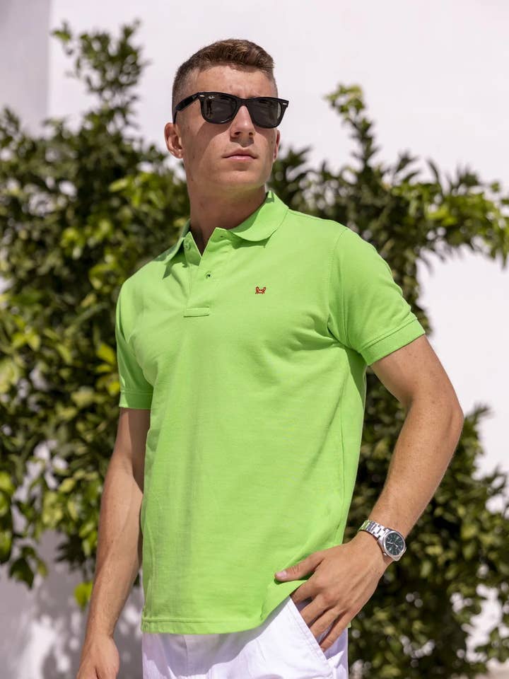 Custi Mikelo – Polo - Homem por atacado – Polo Básico Pistache Verde