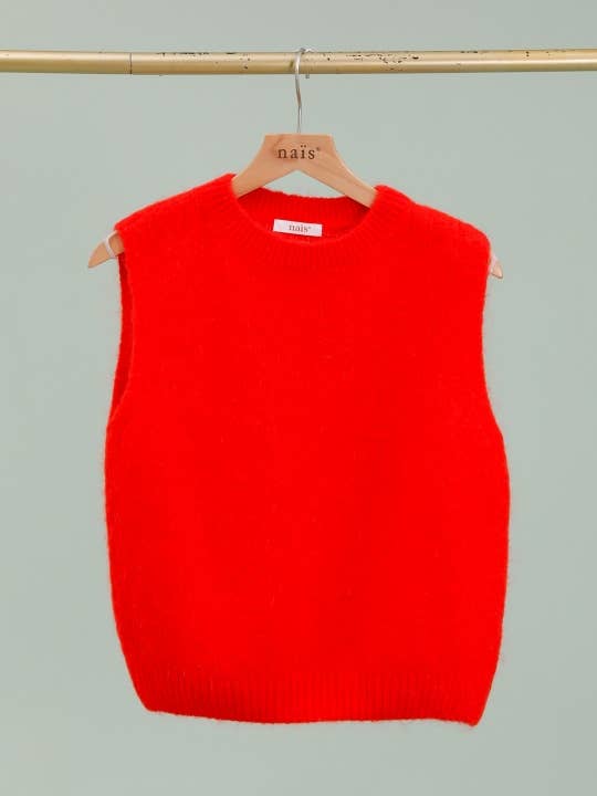 NAÏS PARIS - Wholesale Knit Sweater - Women's - Round neck sleeveless sweater in kid mohair and wool30