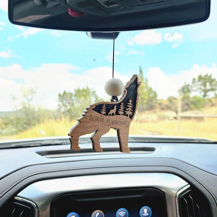 adventure dad gifts - Wholesale Car Decorative Charm - Unisex - Wolf Inspirational car charm ornament diffuser