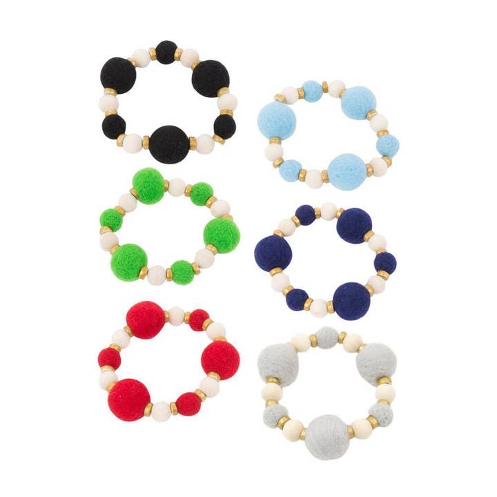 Felt Bead Bracelet for wholesale by Mainstreet Collection
