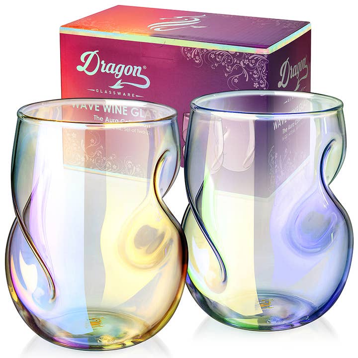 Stemless Wine Glasses - The Aura Collection for wholesale by Dragon Glassware