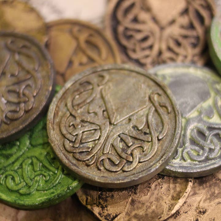 Kutuleras - Wholesale Keepsake Coin/Token - Kraken coin, handmade token, handpainted role playing gift10