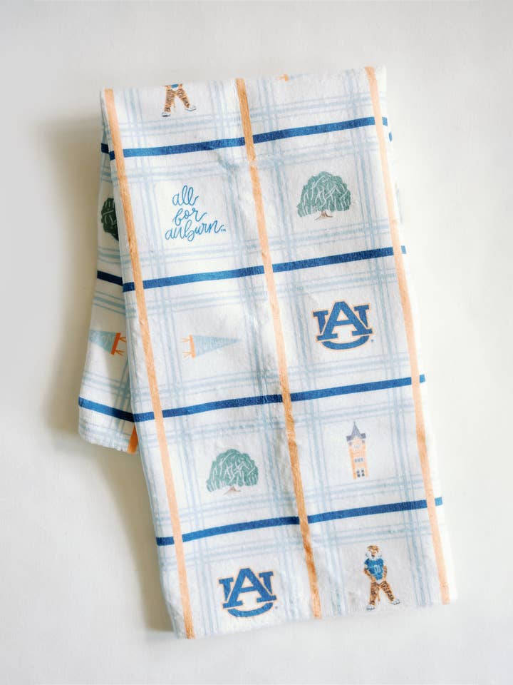 Asciugamano da cucina dell'Università di Auburn per la vendita all'ingrosso da parte di Gracefully Made Art