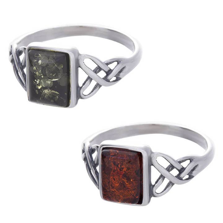 Anillo de ámbar - Celta cuadrado para venta al por mayor de Kheops International