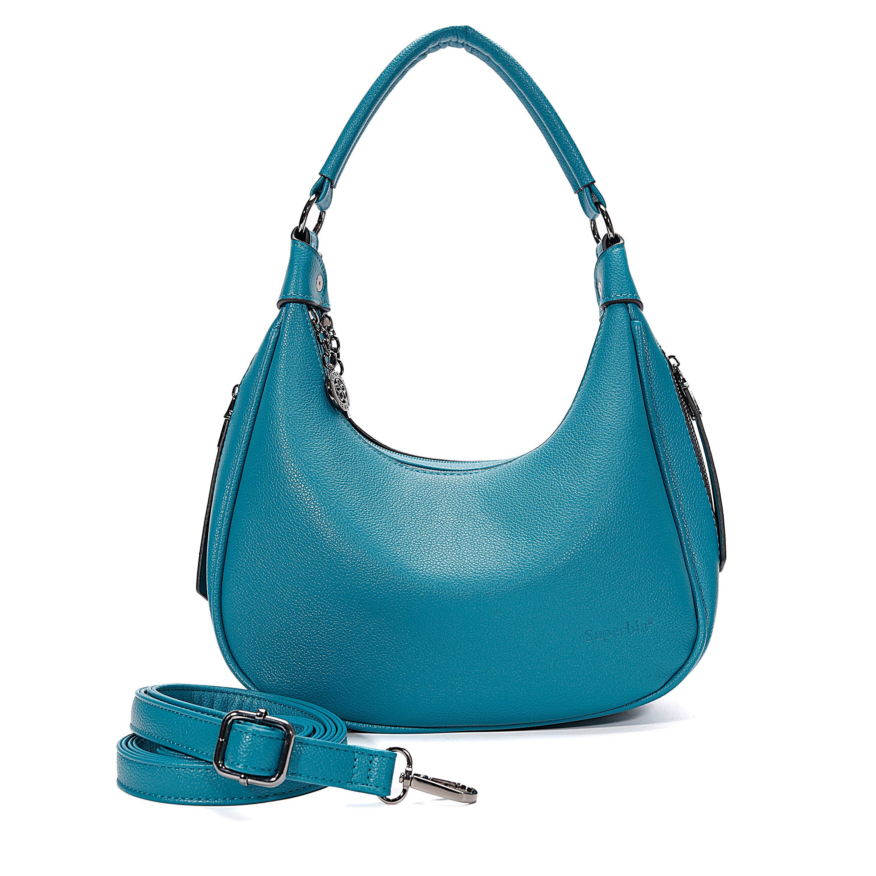 Superbia – wholesale Shoulder bag – women's – Superbia Soft Double Zipper Shoulder Bag Hobo Bag-9147 5