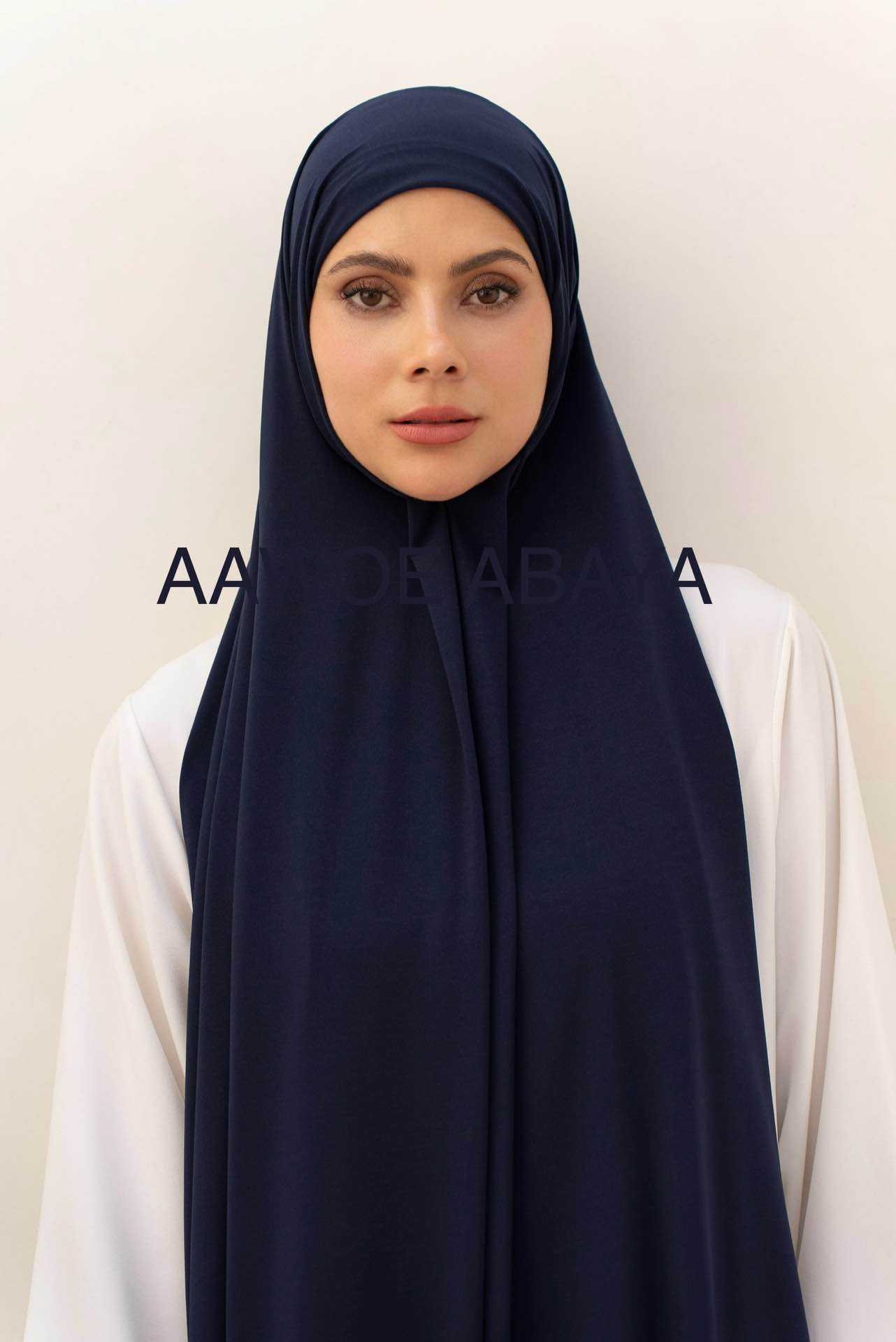 Aawoe Abaya - Vendita all'ingrosso Hijab - Donna - Hijab Rettangolare in Jersey con Fissaggio - 70x200 cm - 24842
