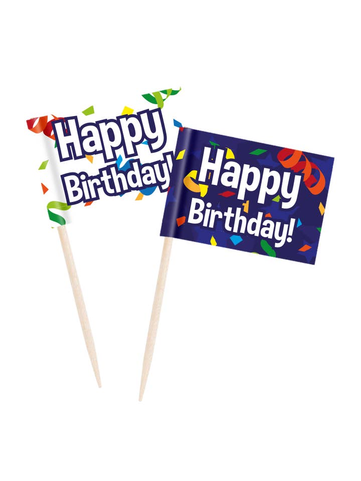 Cocktail picks - Happy birthday for wholesale by PD Party