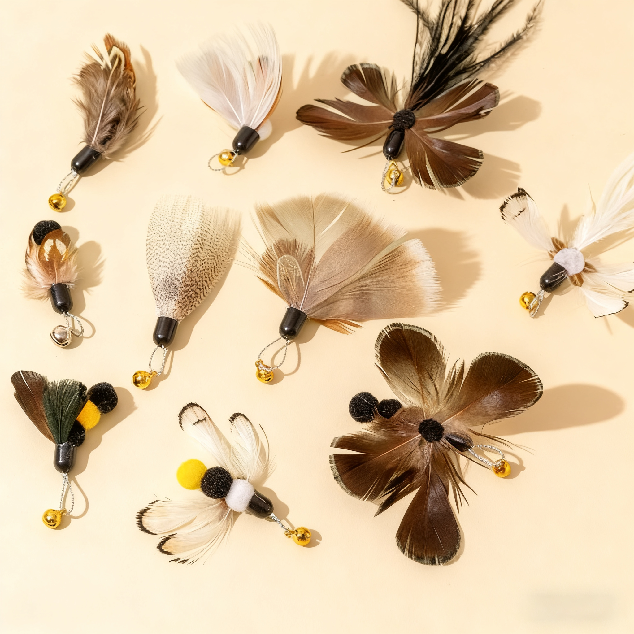 PAWPAWwholesale - Wholesale Pet Toy - Cat - Insect Teaser Wand for Cats – Refill Bug Heads_CWMM679511