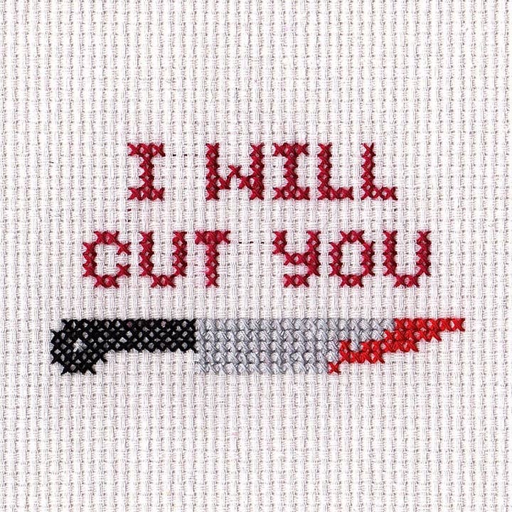 Cut You | Cross Stitch for wholesale by Third Daughter, Restless Daughter