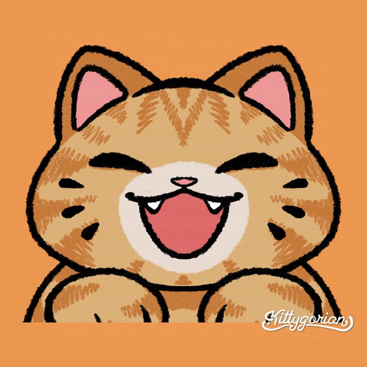 Kittygorian - Wholesale Sticker - Orange Tabby Cat decal