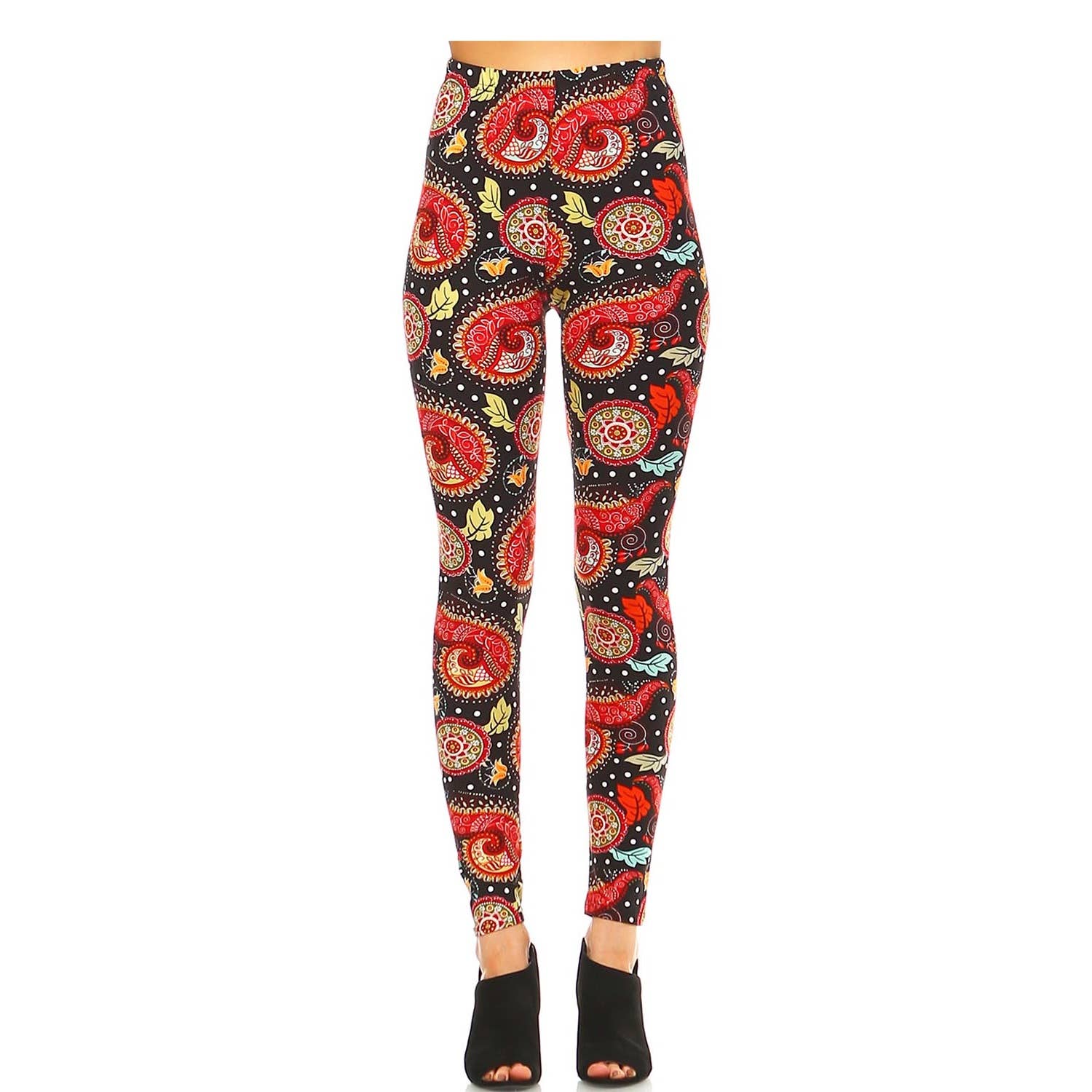 JHP Collection - Wholesale Fashion Leggings - Women's - WOMENS CASUAL MULTI COLOR BRUSHED FULL LEGGINGS24