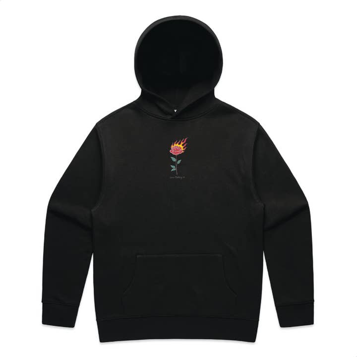 BLACK ROSE HOODIE for wholesale by Lone Clothing Co