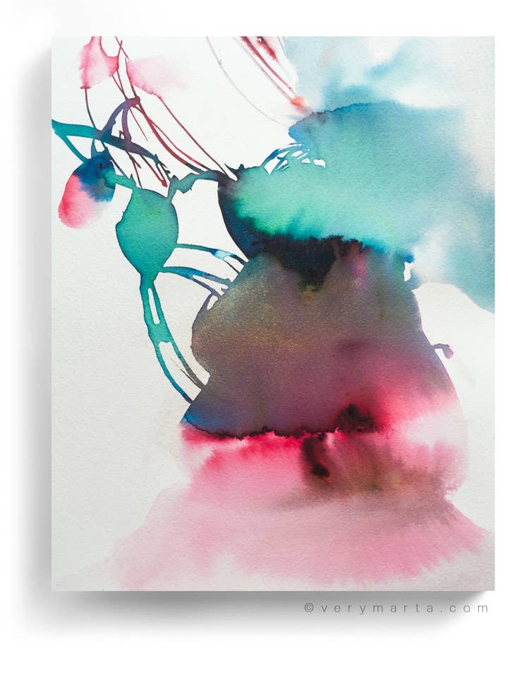 Botanical Wall Art Prints Abstract Flora Plant Watercolor Paper & Canvas | Duch for wholesale by Marta Spendowska