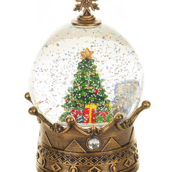 Starlight Collection – Globo de neve - Crianças e bebés por atacado – Globo de Neve de Árvore de Natal de Latão com Coroa e LED0