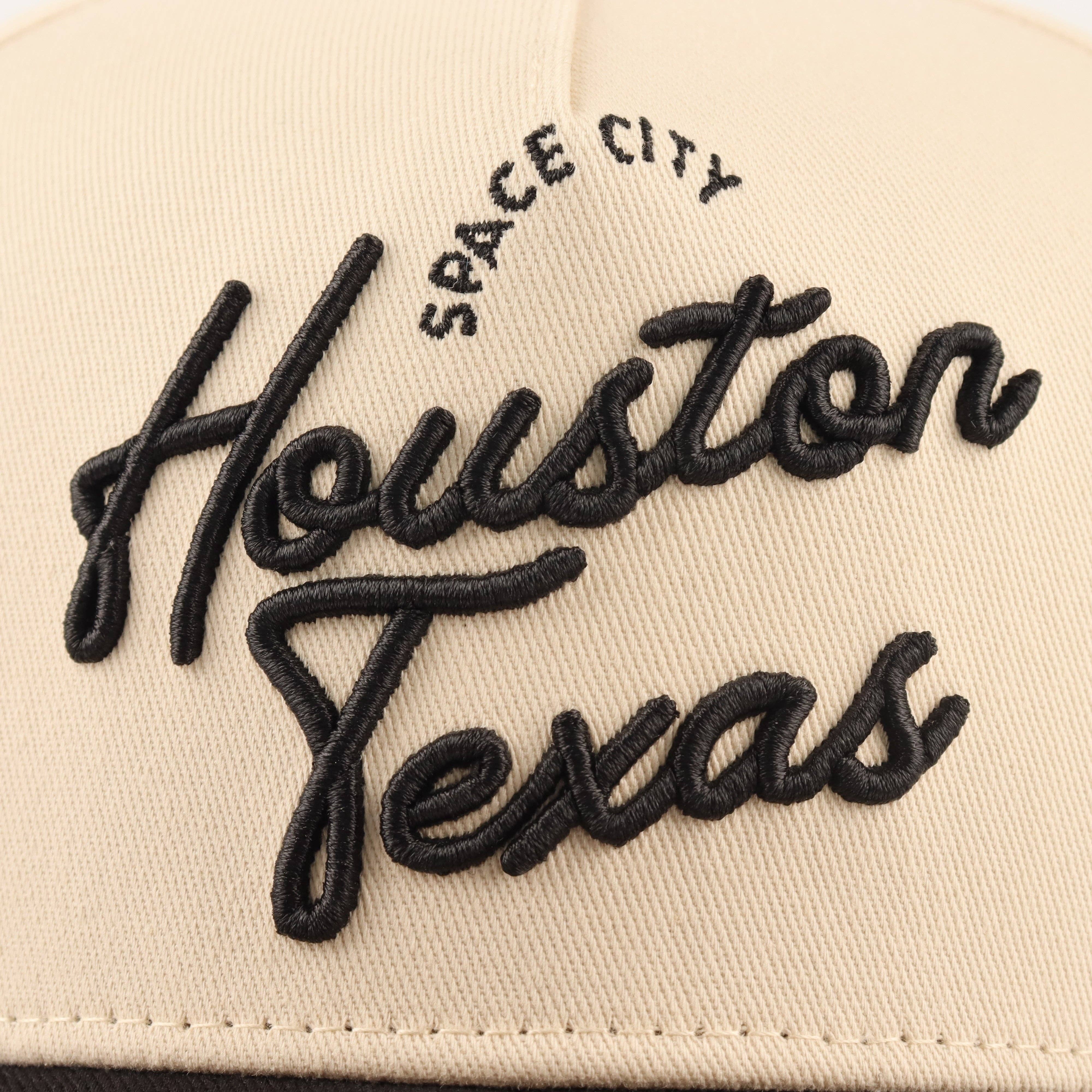 Beige Black The "Houston" Script Hat for wholesale on Faire4
