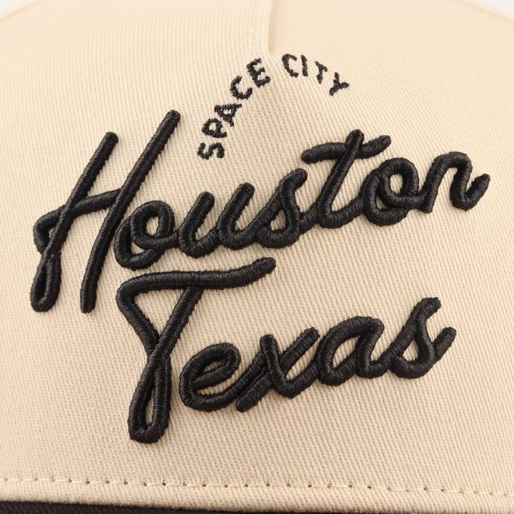 Beige Black The "Houston" Script Hat for wholesale on Faire4
