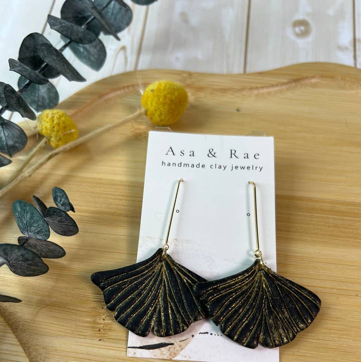 Asa&Rae - Wholesale Dangle Earrings - Ginkgo Leaf Dangle1