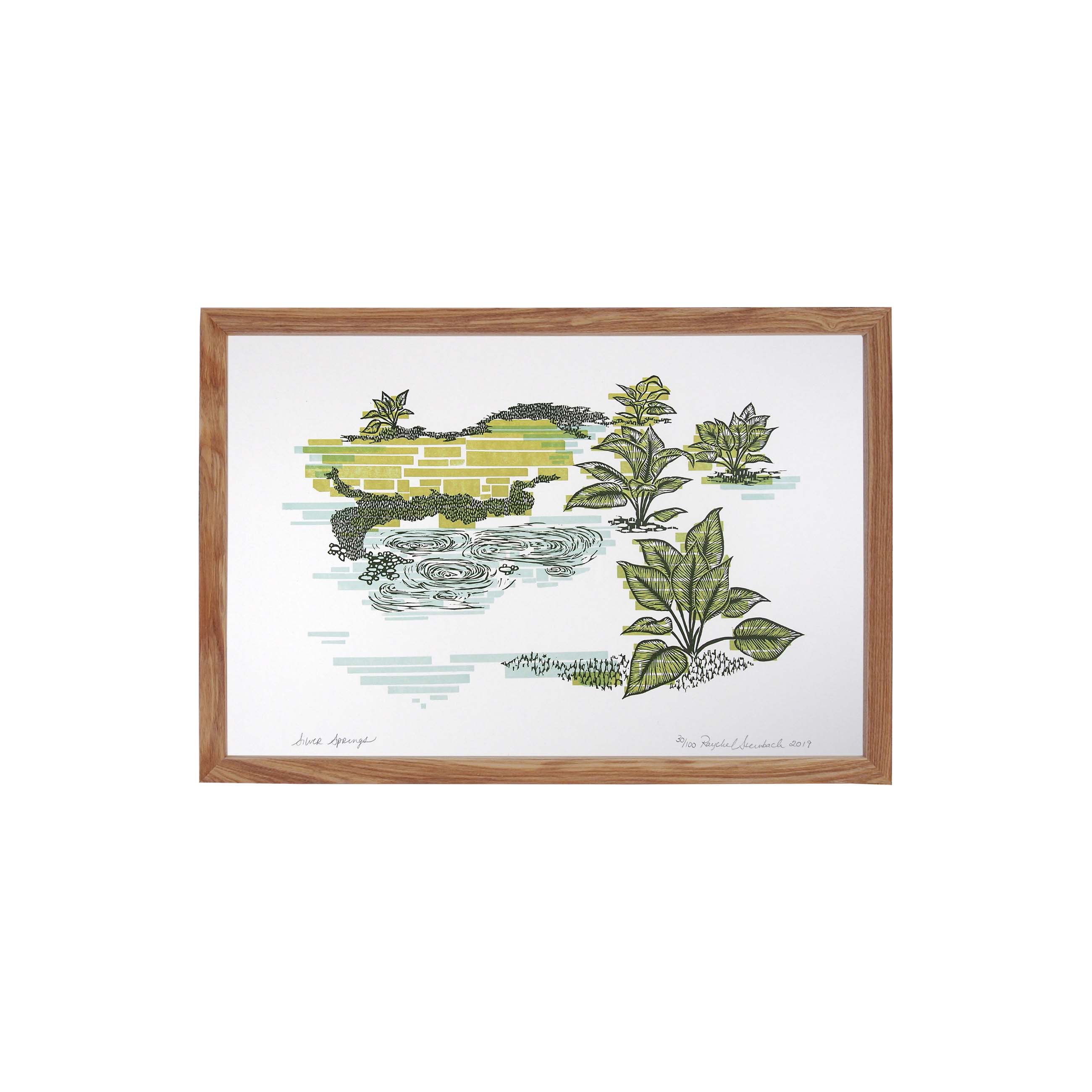 Current Location Press - Wholesale Art Print - Silver Springs - Limited Edition Letterpress Print