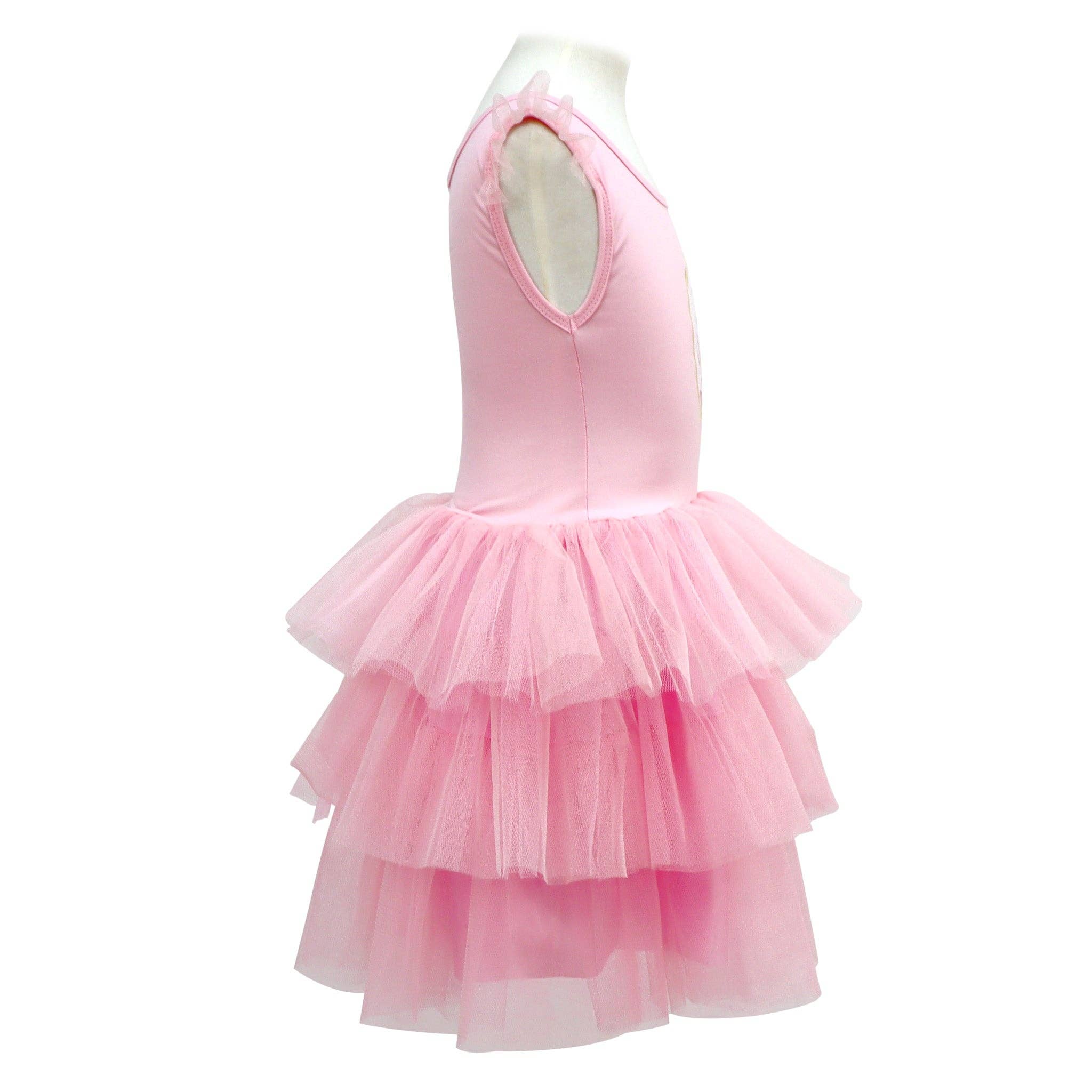 Pink Poppy USA - Vente Robe – enfant - Claris - La souris la plus chic de Paris™ Robe tendance en tulle rose, 5-6 ans4