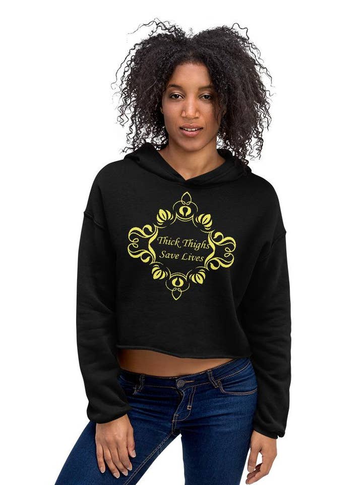 Thick Girls Crop Hoodie for wholesale by Red Crown Clothing LLC