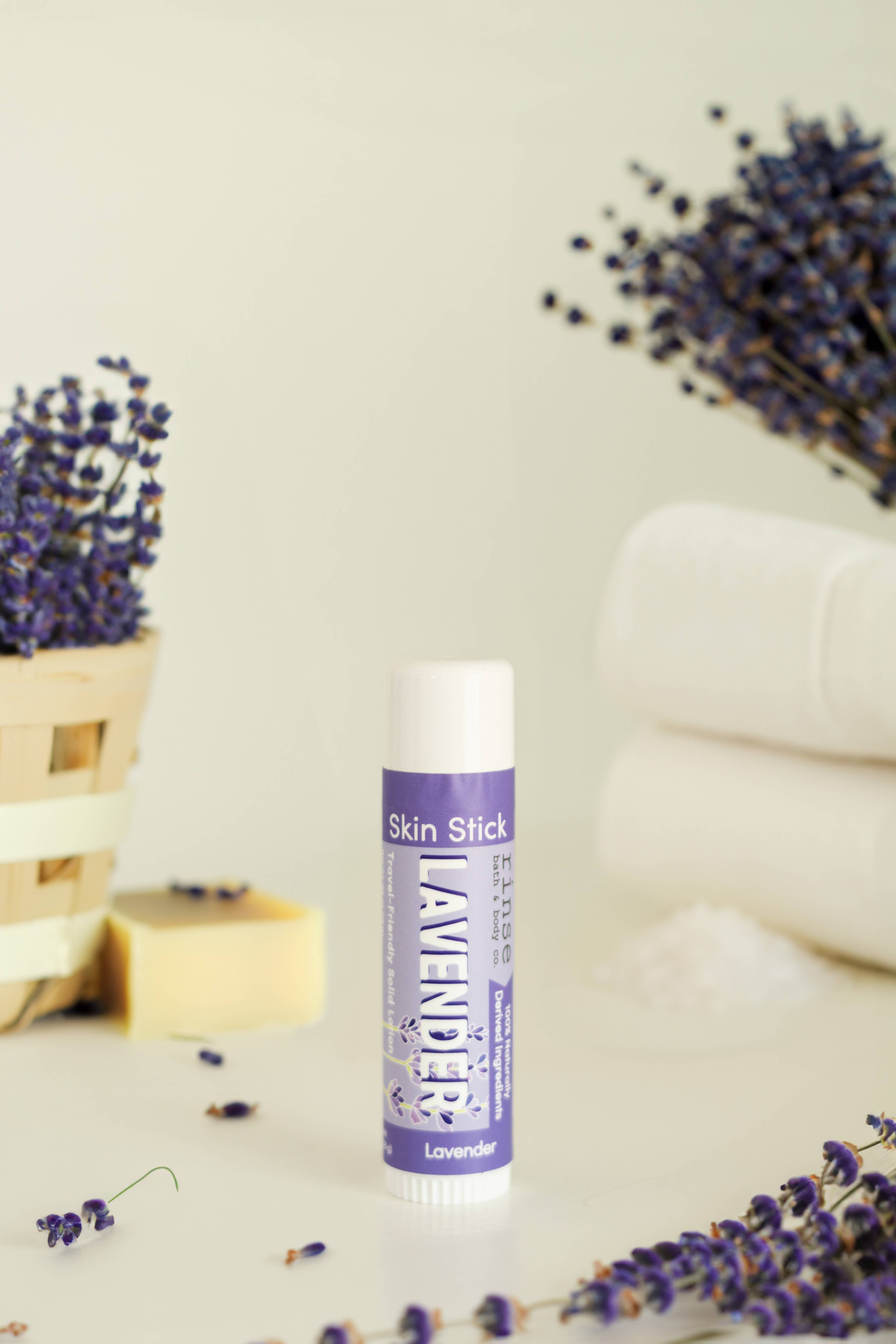 Rinse Bath Body Inc - Wholesale Solid Lotion - Skin Stick Lavender | Portable Solid Lotion | Calm3
