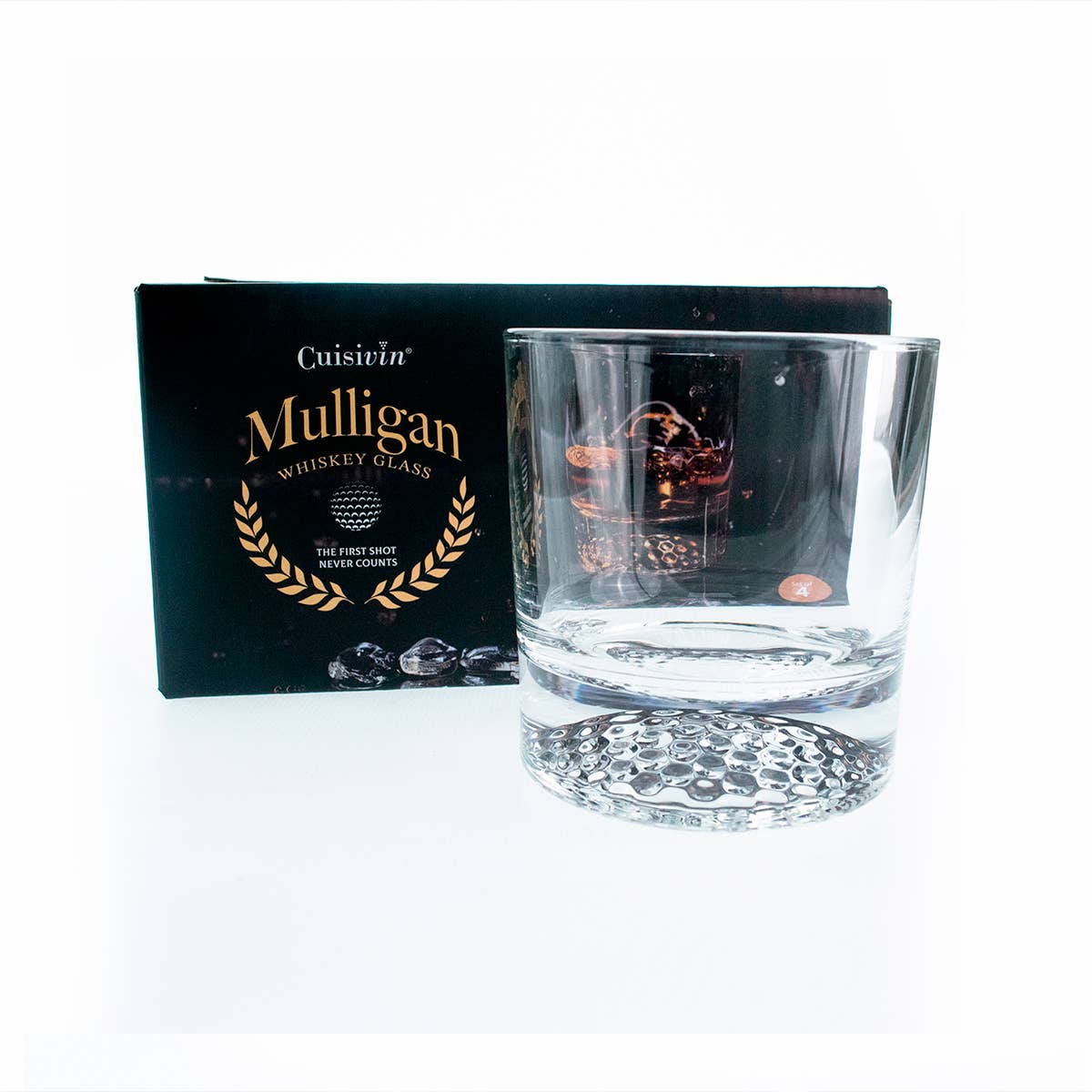 CUISIVIN – Großhandel Cocktail-/Schnapsglas – Mulligan Whiskey-Glas, 4er-Pack, Geschenkverpackung (Preis pro Glas)5