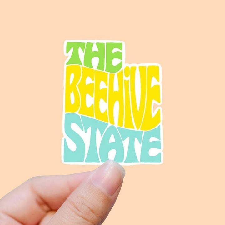 Utah State Outline Vinyl Sticker for wholesale by Sweet Humors